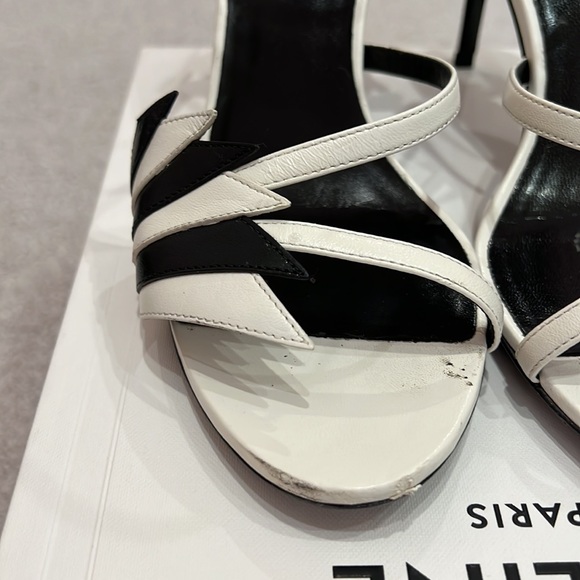 Celine size 38 (8us) beautiful white and black feathered sides. - Picture 2 of 11